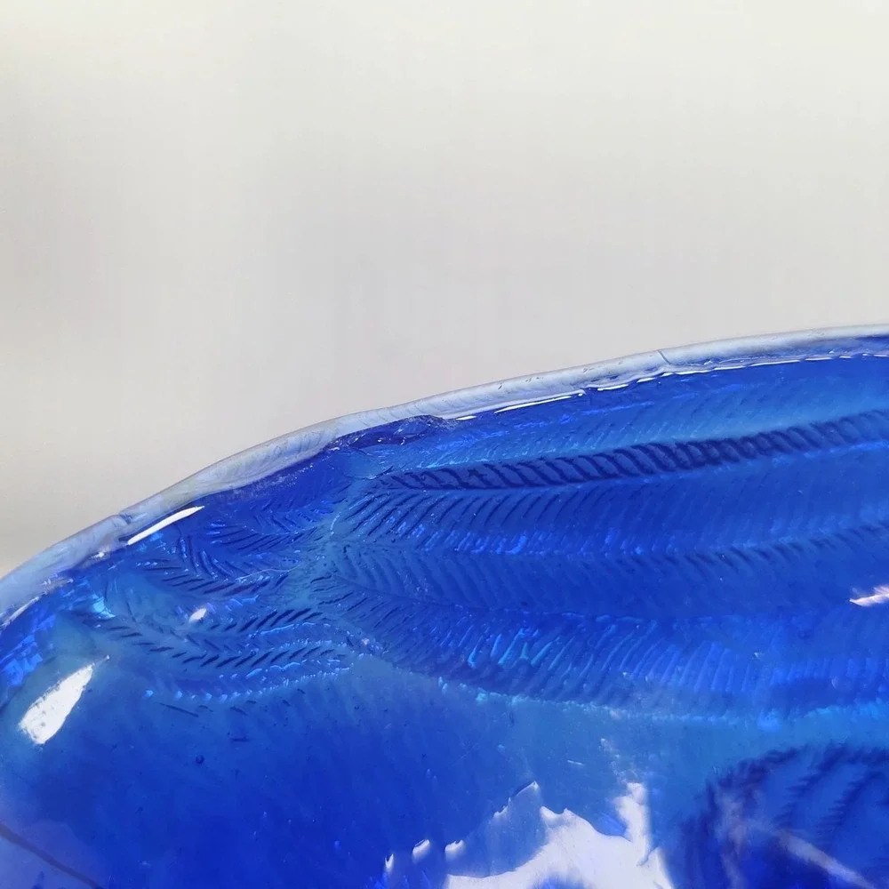 VINTAGE CARNIVAL GLASS 9'' STANDING ROOSTER CANDY DISH